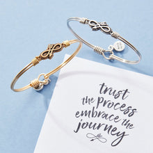 Load image into Gallery viewer, Luca+ Danni Embrace the Journey Bangle Bracelet - Petite/Silver Tone