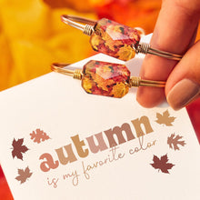 Load image into Gallery viewer, Fall Leaves Bangle Bracelet