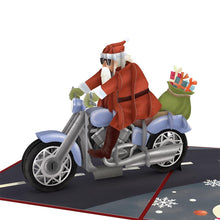 Load image into Gallery viewer, Santa Biker 3D Lovepop Card