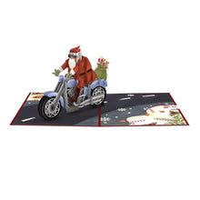 Load image into Gallery viewer, Santa Biker 3D Lovepop Card