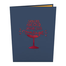 Load image into Gallery viewer, Vintage Wine Birthday Pop Up Card
