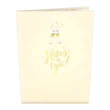 Load image into Gallery viewer, Here's to You Champagne 3D card