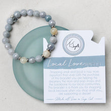 Load image into Gallery viewer, Blue Quartzite and Moonstone Local Love Bracelet
