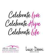 Load image into Gallery viewer, Luca+ Danni Breast Cancer Crystal Pearl Bangle Bracelet - Petite/Silver Tone