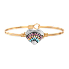 Load image into Gallery viewer, Heart Bangle Bangle Bracelet