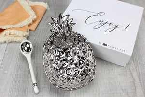 The Silver Pineapple Set - Silver Bowl and Spoon