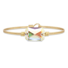 Load image into Gallery viewer, Luca+ Danni Dylan Bangle Bracelet In Aurora Borealis - Petite/Brass Tone
