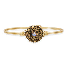 Load image into Gallery viewer, Luca+ Danni Sunflower Bangle Bracelet - Petite/Brass Tone