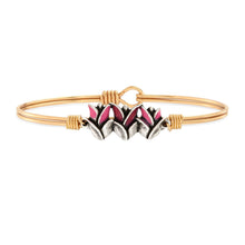 Load image into Gallery viewer, Luca+ Danni Tulips Bangle Bracelet - Petite/Brass Tone