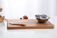 Load image into Gallery viewer, Hostess 3 Piece Wood Board Set - w/Silver Bowl

