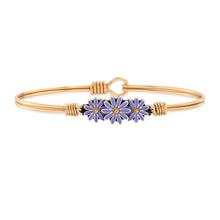 Load image into Gallery viewer, Luca+ Danni Cancer Awareness Daisy Bangle Bracelet - Petite/Brass Tone