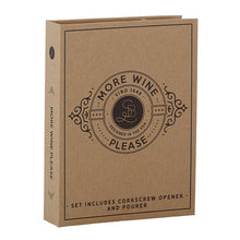 Load image into Gallery viewer, Wine Stopper Book Box - More Wine Please