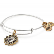 Load image into Gallery viewer, Alex and Ani Aquarius Two Tone Charm Bangle