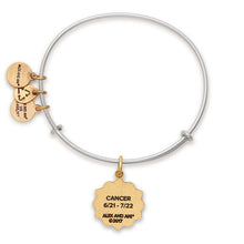 Load image into Gallery viewer, Alex and Ani Cancer Two Tone Charm Bangle