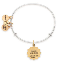 Load image into Gallery viewer, Alex and Ani Pisces Two Tone Charm Bangle