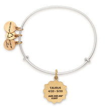 Load image into Gallery viewer, Alex and Ani Taurus Two Tone Charm Bangle