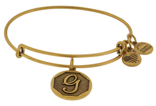 Alex and Ani Initial G Bangle Gold