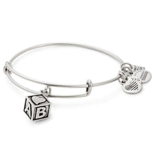 Load image into Gallery viewer, Alex and Ani Baby Block Charm Bangle