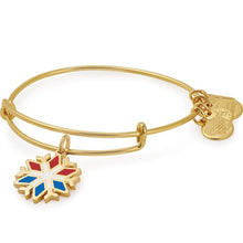 Load image into Gallery viewer, Alex and Ani Team USA Snowflake Charm Bangle