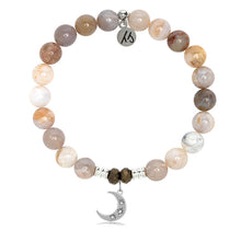 Load image into Gallery viewer, Australian Agate Stone Bracelet with Friendship Stars Sterling Silver Charm