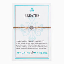 Load image into Gallery viewer, My Saint My Hero Breathe Blessing Bracelet Taupe with Silver medal