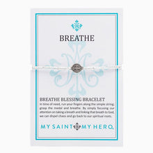 Load image into Gallery viewer, My Saint My Hero Breathe Blessing Bracelet Metallic Silver with Silver medal