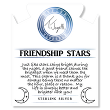 Load image into Gallery viewer, Blue Calcite Stone Bracelet with Friendship Stars Sterling Silver Charm
