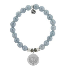 Load image into Gallery viewer, Blue Quartzite Stone Bracelet with Phoenix Sterling Silver Charm