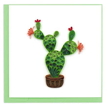 Load image into Gallery viewer, Quilled Prickly Pear Cactus Greeting Card