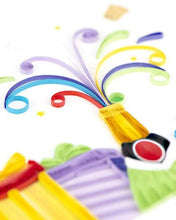 Load image into Gallery viewer, Quilled Birthday Champagne Greeting Card