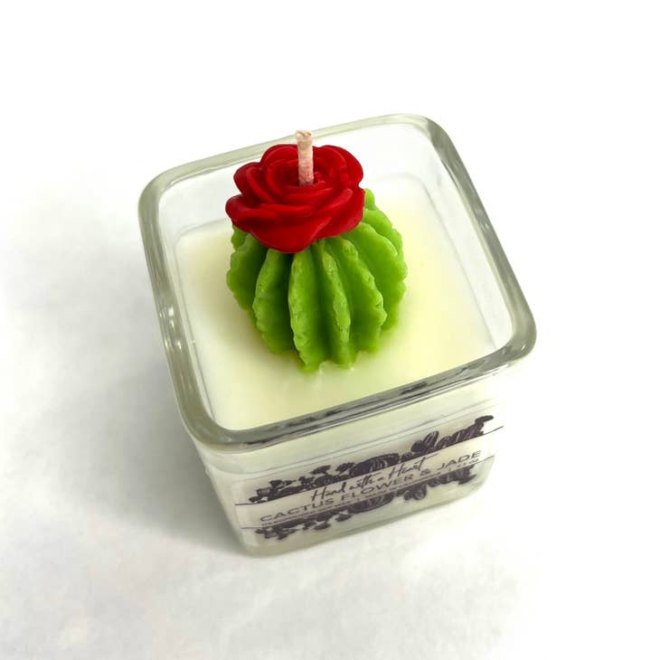 succulent jade candle Cactus Flower & Jade Soy Wax Candle