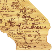 Load image into Gallery viewer, California Etched Bamboo Cutting and Serving Board