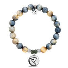Load image into Gallery viewer, Dream Tiger&#39;s Eye Stone Bracelet with Nurse Sterling Silver Charm
