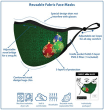 Load image into Gallery viewer, Christmas Snow Scene Reusable Fabric Face Mask