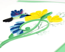 Load image into Gallery viewer, Quilled Birthday Hummingbird Card