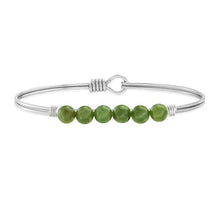 Load image into Gallery viewer, Jade Energy Stone Bangle Bracelet - Stone of Prosperity