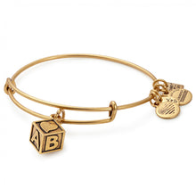Load image into Gallery viewer, Alex and Ani Baby Block Charm Bangle