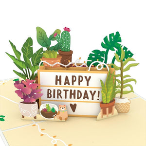 Happy Birthday Plants 3D Card