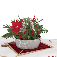 Load image into Gallery viewer, Winter Flower Basket Lovepop Card