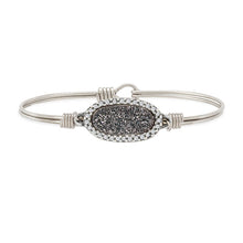 Load image into Gallery viewer, Pave Druzy Bangle Bracelet in Iridescent Graphite