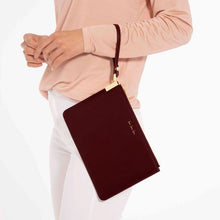 Load image into Gallery viewer, Secret Message Pouch - Love Love Love/Follow Your Heart Burgundy