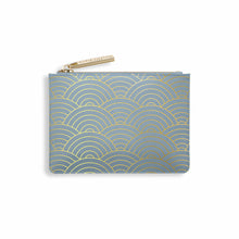 Load image into Gallery viewer, Wave Print Card Holder - Metallic Blue
