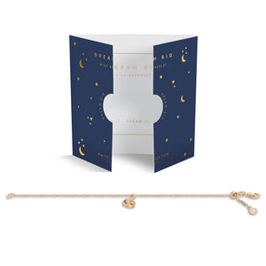 Katie Loxton Wish - Moon - Yellow Gold Moon Charm Bracelet