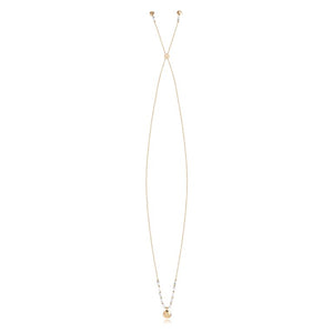 Signature Stones - Karma - Yellow Gold With Howlite Stones Necklace 86cm