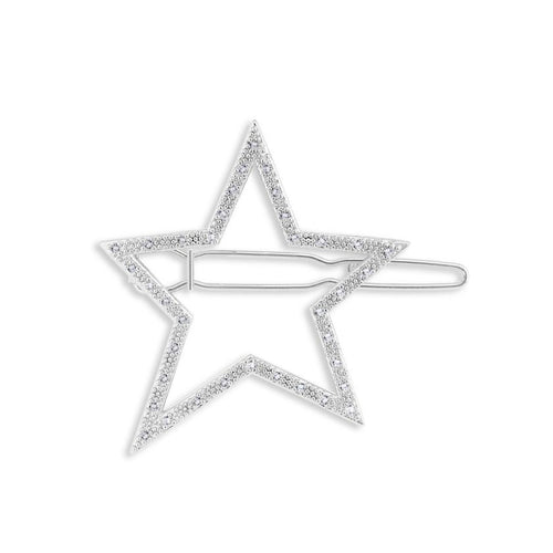 Katie Loxton Hair Accessory - Pave Star Silver Clip
