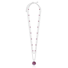 Load image into Gallery viewer, Katie Loxton Signature Stones - Family - Amethyst Silver Double Layered Necklace