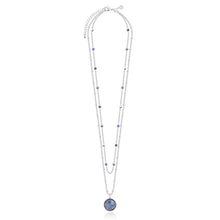 Load image into Gallery viewer, Katie Loxton Signature Stones - Friendship - Blue Lace Agate Silver Double Layered Necklace
