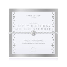 Load image into Gallery viewer, A Little Happy Birthday Darling Daughter Bracelet - Silver