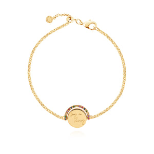 Positivity Pendants - Keep On Shining Gold Bracelet