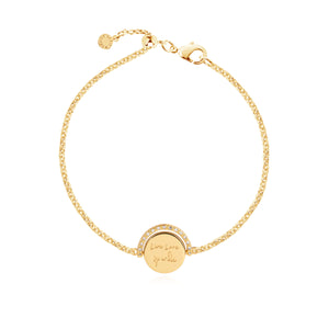 Positivity Pendants - Live Love Sparkle Gold Bracelet